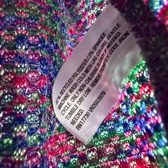 Women's V-Neck Button-Front Cardigan - Wild Fable™ Purple Abstract XS - Picture 9 of 11